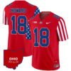 Julian Sayin Ohio State Buckeyes Football Red American Style Limited Jersey w/ B1G Patch - All Stitched