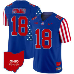 Julian Sayin Ohio State Buckeyes Football Royal American Style Limited Jersey w/ B1G Patch - All Stitched