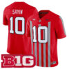 Julian Sayin Ohio State Buckeyes Football Scarlet Throwback Vapor F.U.S.E Limited Jersey w/ B1G Patch - All Stitched