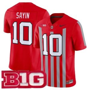 Julian Sayin Ohio State Buckeyes Football Scarlet Throwback Vapor F.U.S.E Limited Jersey w/ B1G Patch - All Stitched