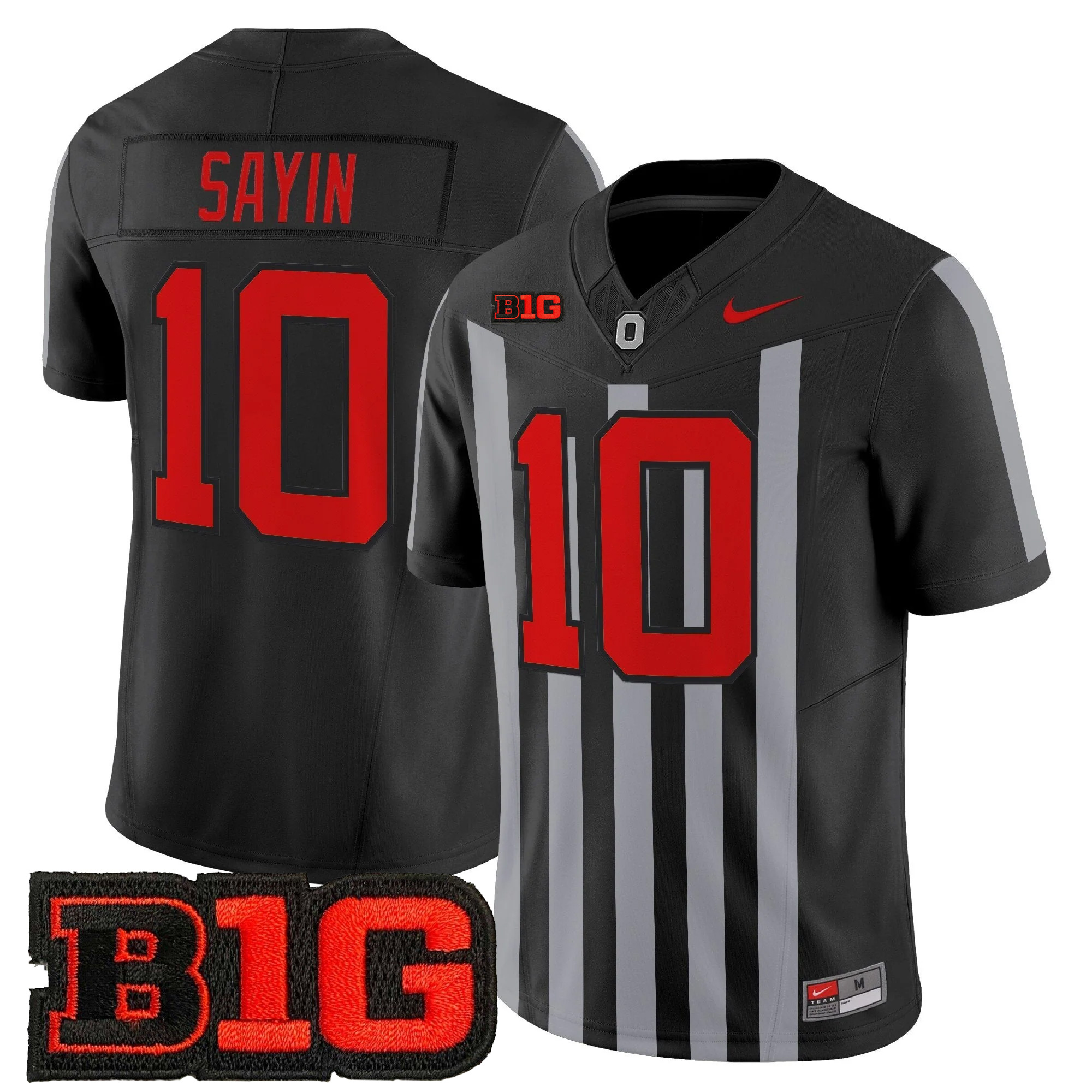 Julian Sayin Ohio State Buckeyes Football Black Throwback Vapor F.U.S.E Limited Jersey w/ B1G Patch - All Stitched