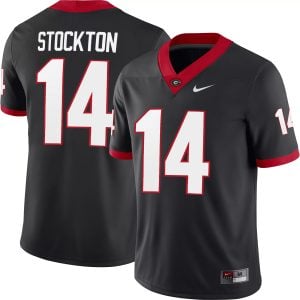 Gunner Stockton Georgia Bulldogs Football Black Alternate Jersey - All Stitched