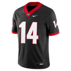 Alternative view of Gunner Stockton Georgia Bulldogs Football Black Alternate Jersey - All Stitched