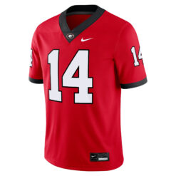 Alternative view of Gunner Stockton Georgia Bulldogs Football Red Home Game Jersey - All Stitched