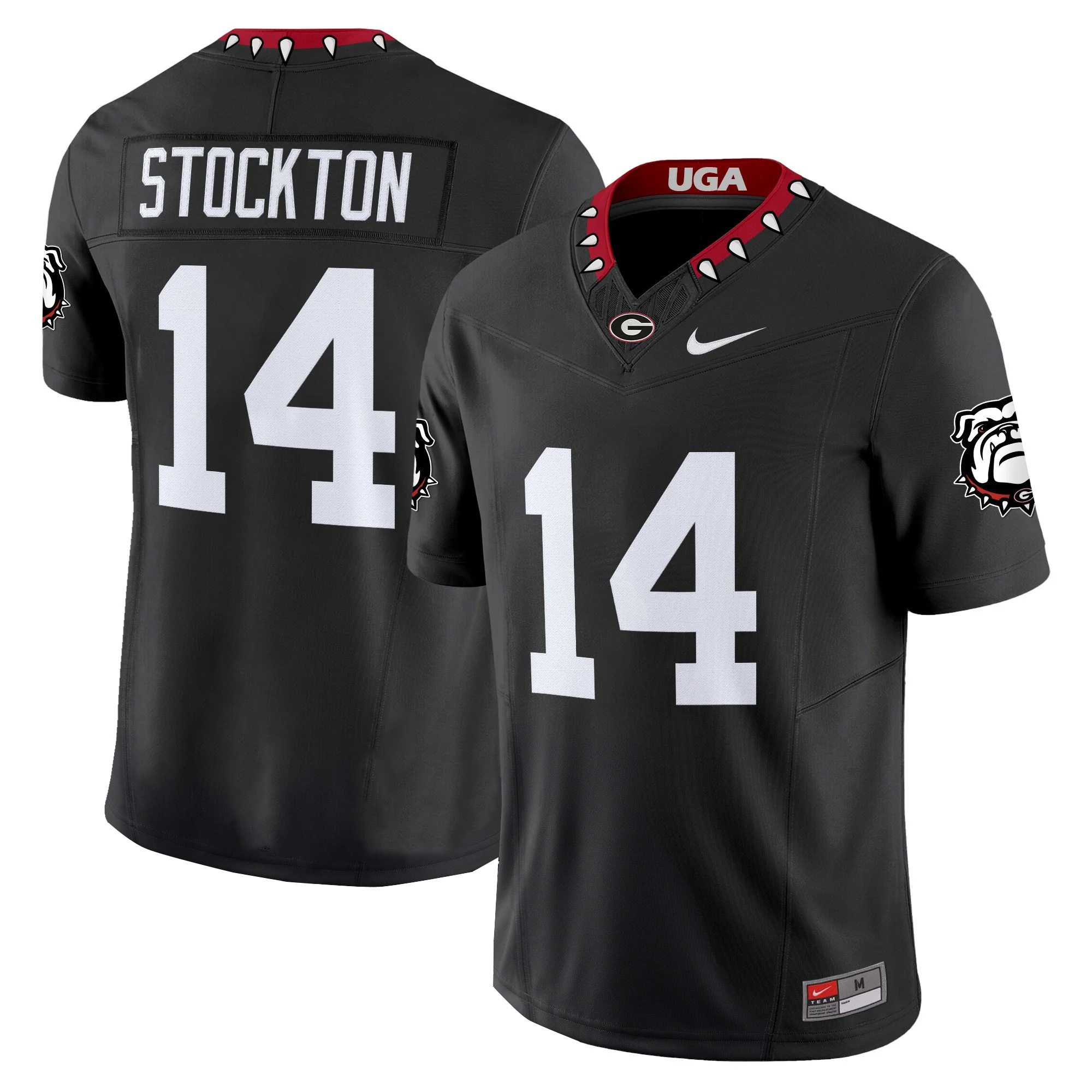 Gunner Stockton Georgia Bulldogs Football Black Mascot 100th Anniversary Vapor F.U.S.E Limited Jersey - All Stitched