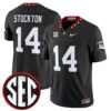 Gunner Stockton Georgia Bulldogs Football Black Mascot 100th Anniversary Vapor F.U.S.E Limited Jersey w/ SEC Patch - All Stitched