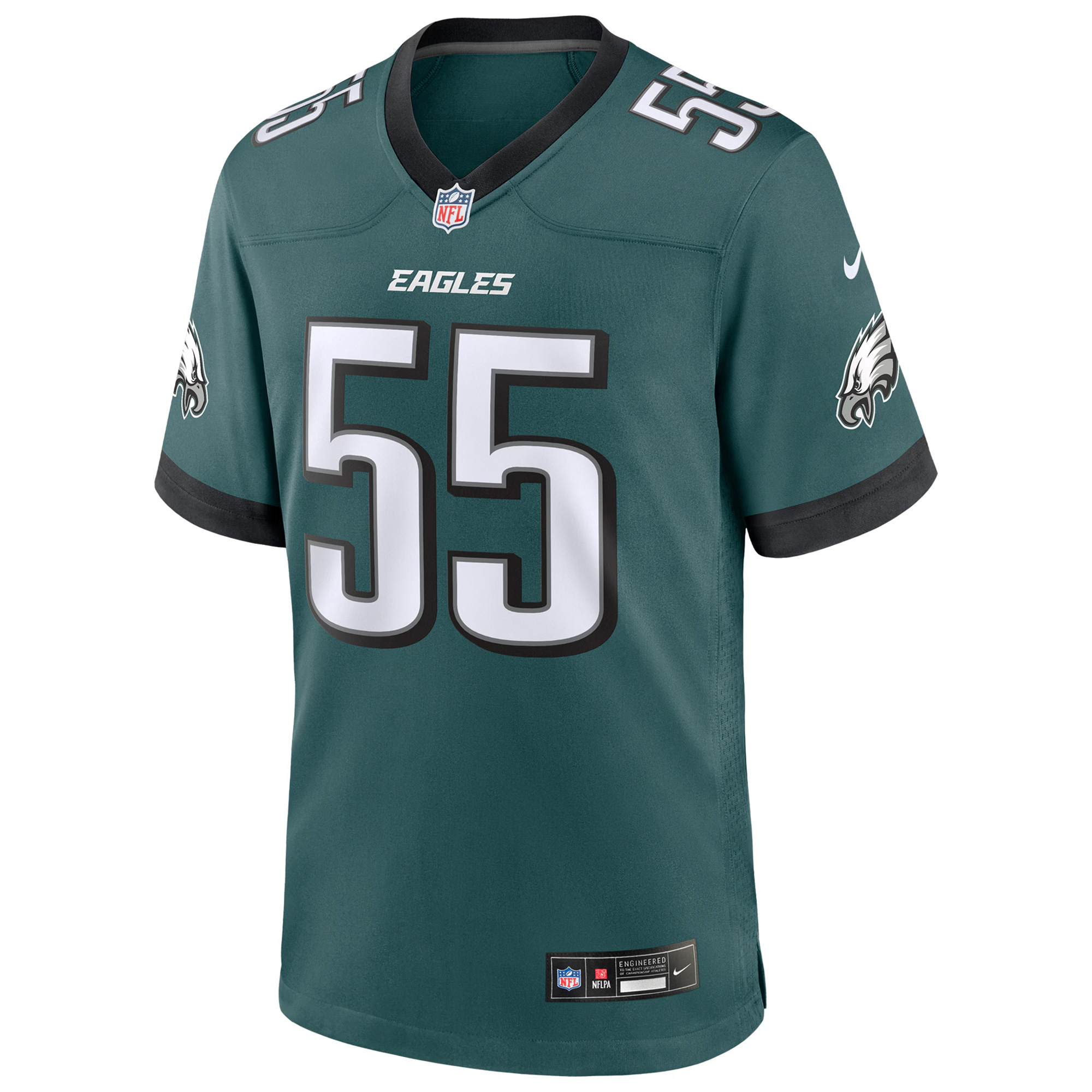 Brandon Graham Philadelphia Eagles Midnight Green Game Jersey - All Stitched - Image 2
