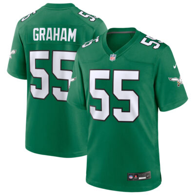 Brandon Graham Philadelphia Eagles Kelly Green Throwback Game Jersey - All Stitched