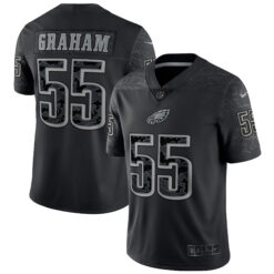 Brandon Graham Philadelphia Eagles Black RFLCTV Limited Jersey - All Stitched