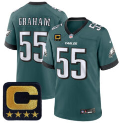 Brandon Graham Philadelphia Eagles Super Bowl LVII Midnight Green Game Jersey - All Stitched