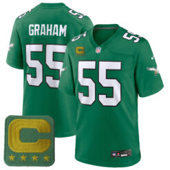 Brandon Graham Philadelphia Eagles Super Bowl LVII Kelly Green Throwback Game Jersey - All Stitched