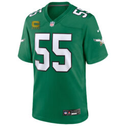 Alternative view of Brandon Graham Philadelphia Eagles Super Bowl LVII Kelly Green Throwback Game Jersey - All Stitched