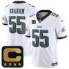 Brandon Graham Philadelphia Eagles Captain Patch White Vapor F.U.S.E Limited Jersey - All Stitched