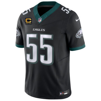 Alternative view of Brandon Graham Philadelphia Eagles Captain Patch Black Vapor F.U.S.E Limited Jersey - All Stitched