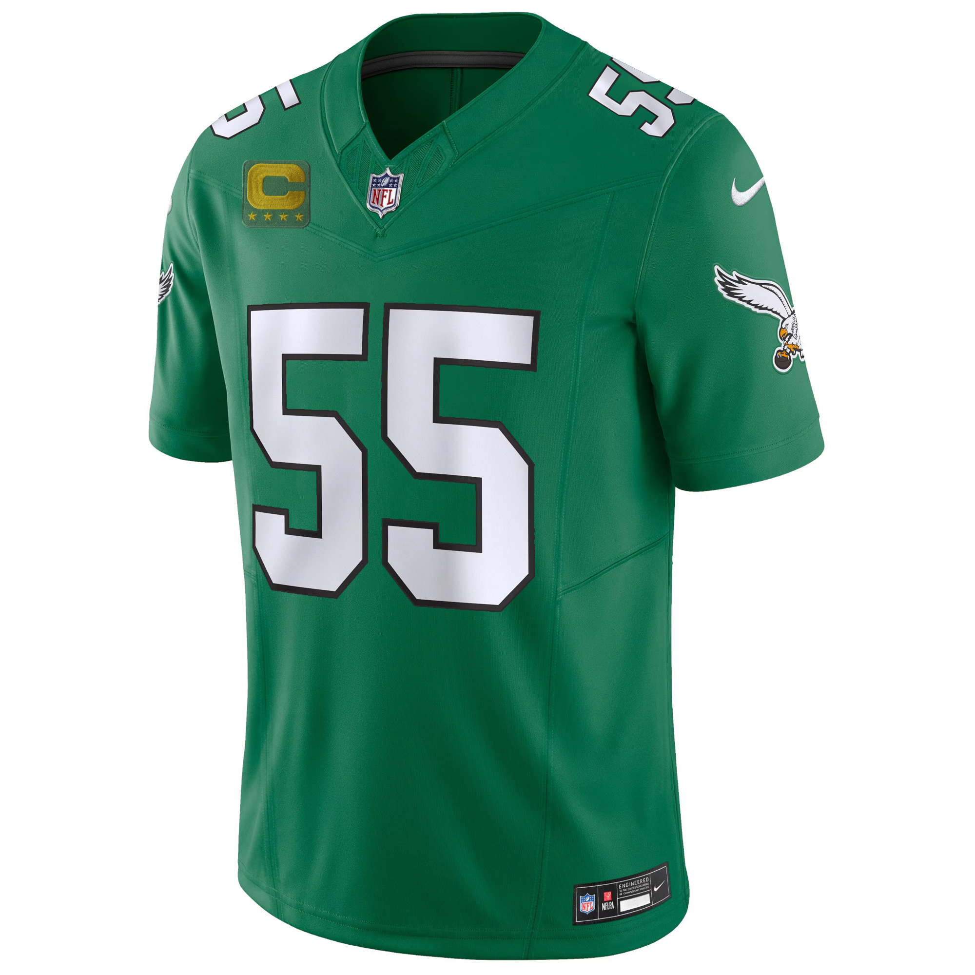 Brandon Graham Philadelphia Eagles Super Bowl LVII Kelly Green Throwback Vapor F.U.S.E Limited Jersey - All Stitched - Image 2