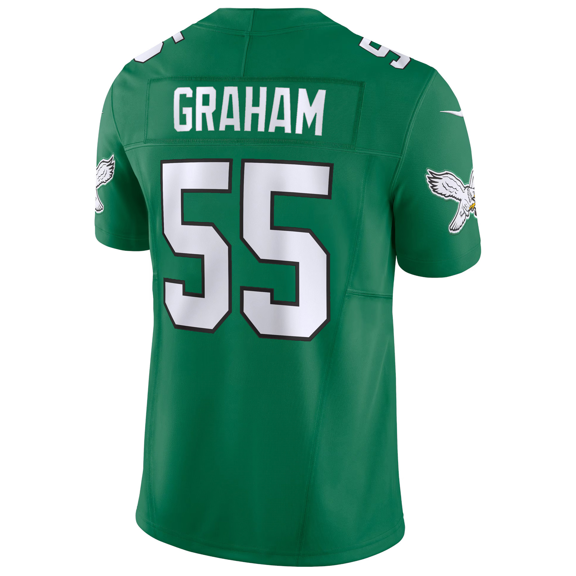 Brandon Graham Philadelphia Eagles Super Bowl LVII Kelly Green Throwback Vapor F.U.S.E Limited Jersey - All Stitched - Image 3