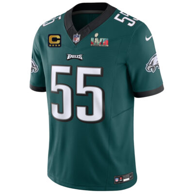 Alternative view of Brandon Graham Philadelphia Eagles SBLVII Midnight Green Vapor F.U.S.E Limited Jersey - All Stitched