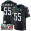 Brandon Graham Philadelphia Eagles SBLVII Black Vapor F.U.S.E Limited Jersey - All Stitched