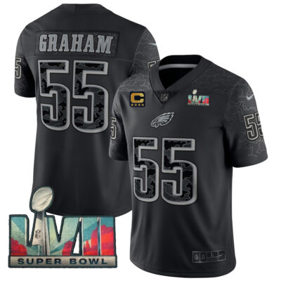 Brandon Graham Philadelphia Eagles SBLVII Black RFLCTV Limited Jersey - All Stitched