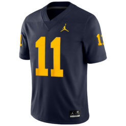 Alternative view of Carter Meadows Michigan Wolverines Football Navy Game Jersey - All Stitched