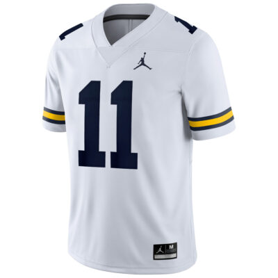 Alternative view of Carter Meadows Michigan Wolverines Football White Game Jersey - All Stitched
