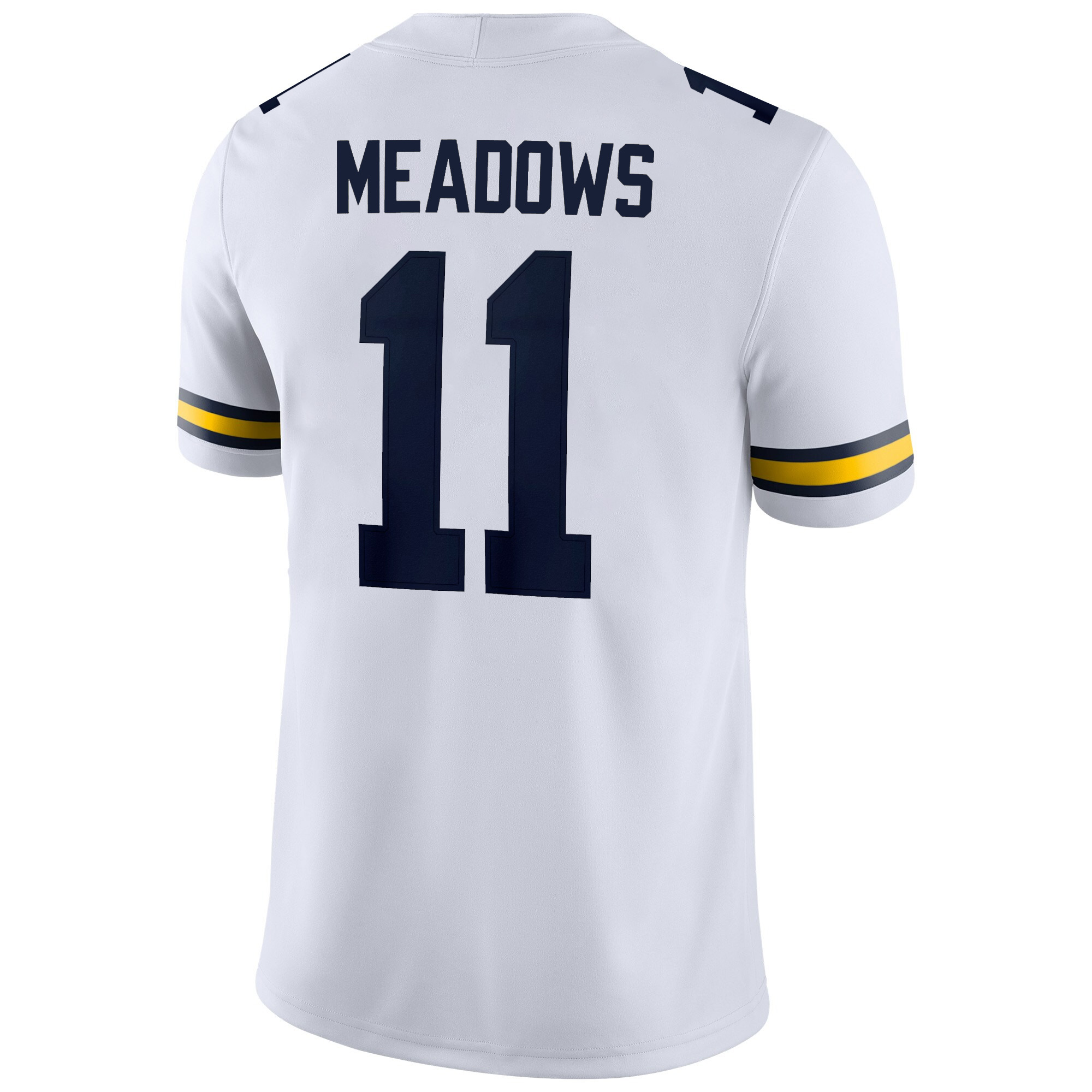 Carter Meadows Michigan Wolverines Football White Game Jersey - All Stitched - Image 3