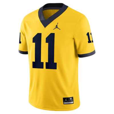 Alternative view of Carter Meadows Michigan Wolverines Football Maize Game Jersey - All Stitched
