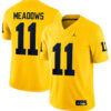 Carter Meadows Michigan Wolverines Football All Maize Game Jersey - All Stitched