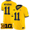 Carter Meadows Michigan Wolverines Football Maize Vapor F.U.S.E Limited Jersey w/ B1G Patch - All Stitched