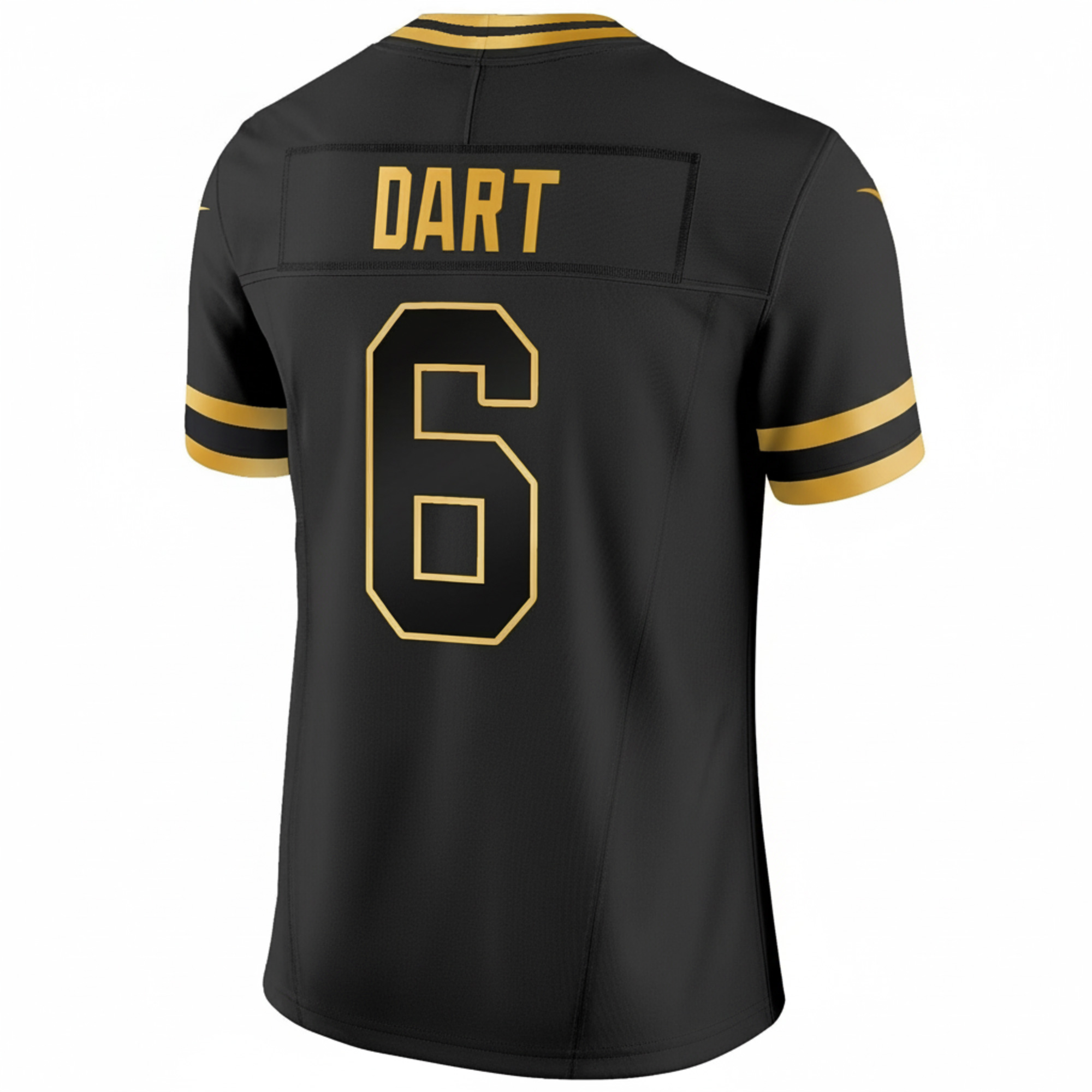 Jaxson Dart New York Giants Black Gold 100th Season Anniversary Jersey - All Stitched - Image 3
