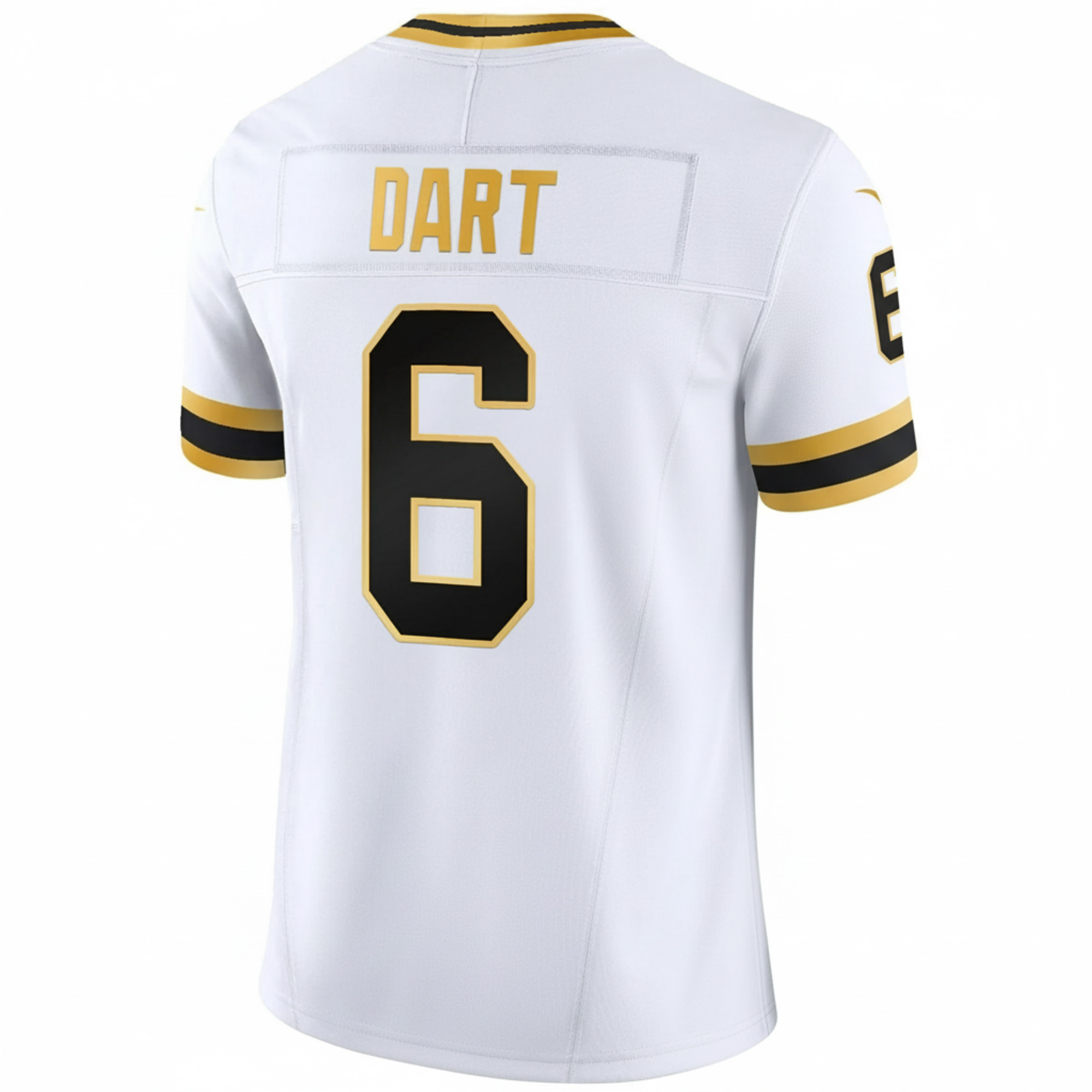 Jaxson Dart New York Giants White Gold 100th Season Anniversary Jersey - All Stitched - Image 3