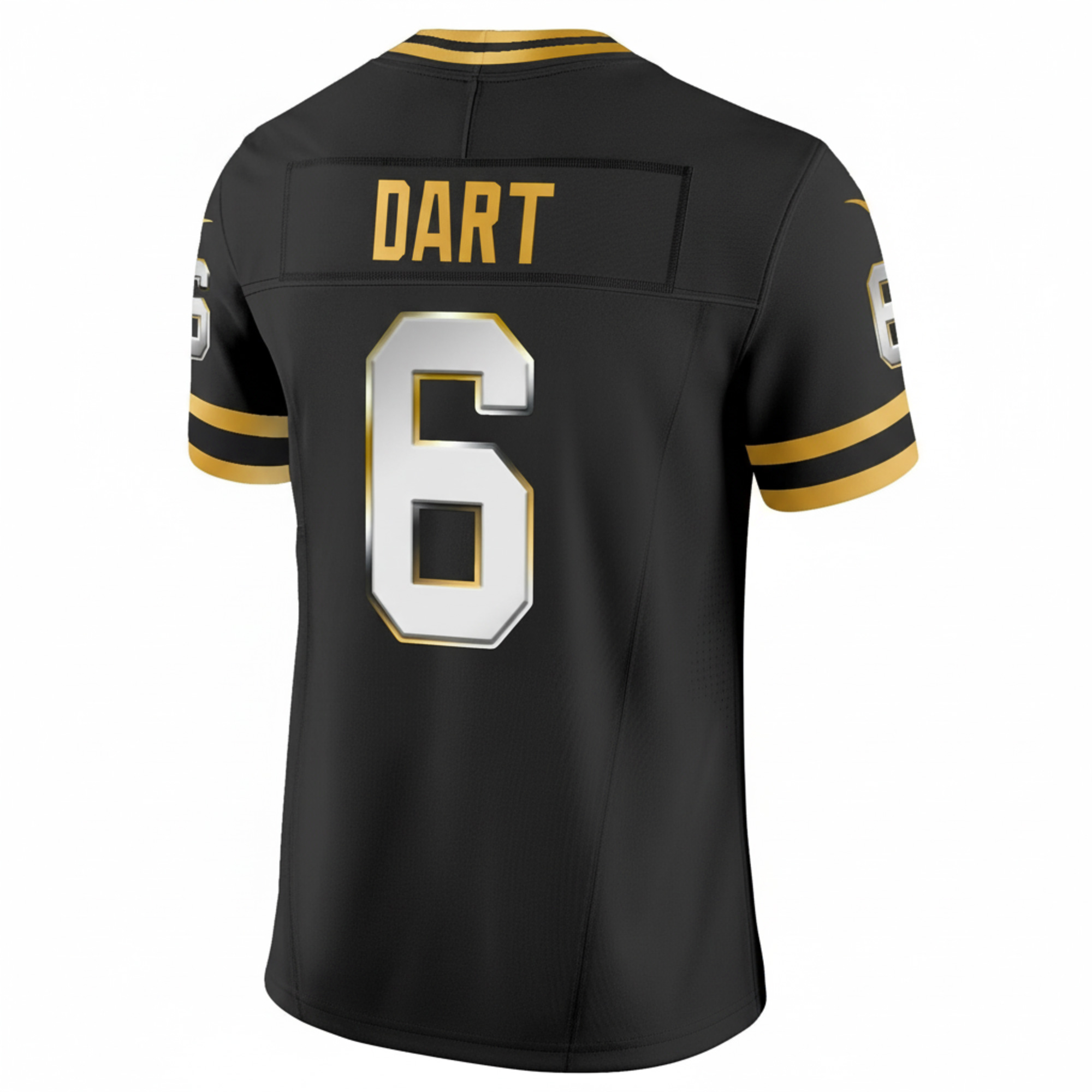 Jaxson Dart New York Giants Black Gold Limited 100th Season Anniversary Jersey - All Stitched - Image 3