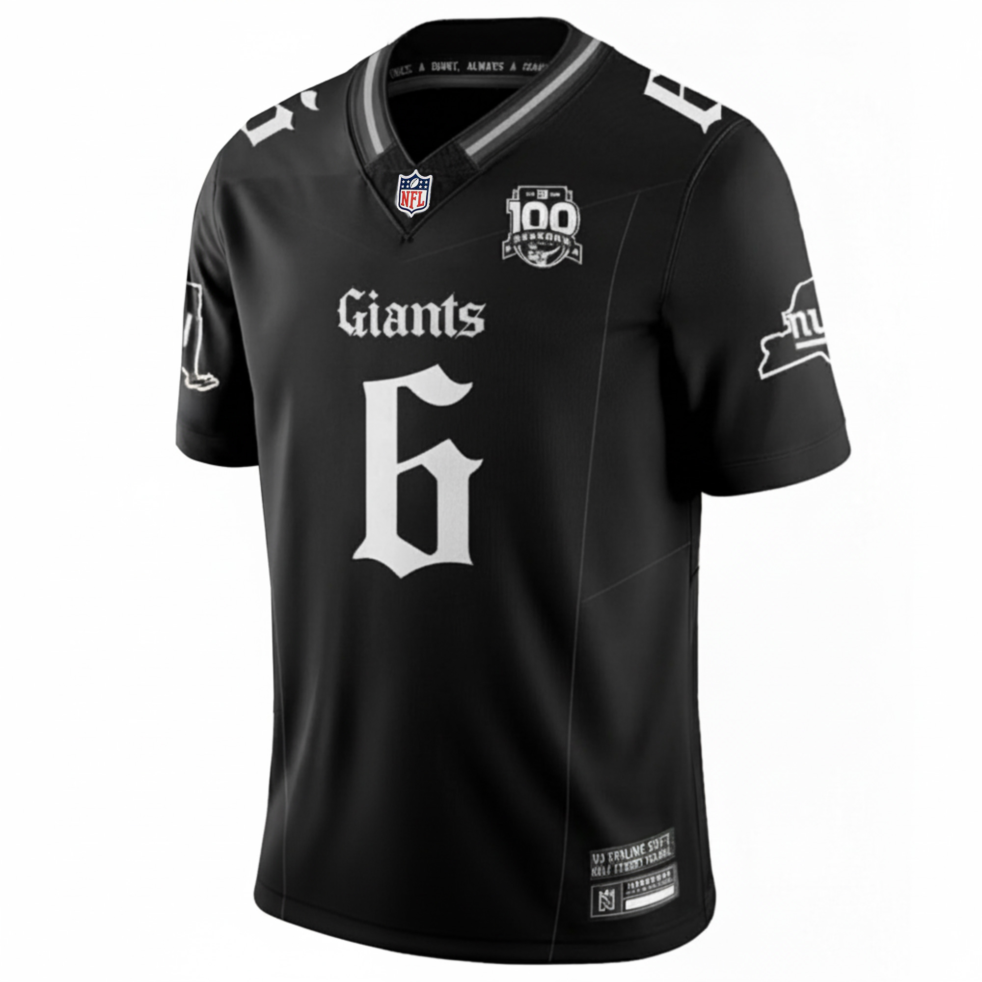 Jaxson Dart New York Giants Black Gothic Theme Limited Jersey - All Stitched - Image 2