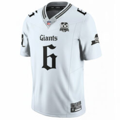 Alternative view of Jaxson Dart New York Giants White Gothic Theme Limited Jersey - All Stitched