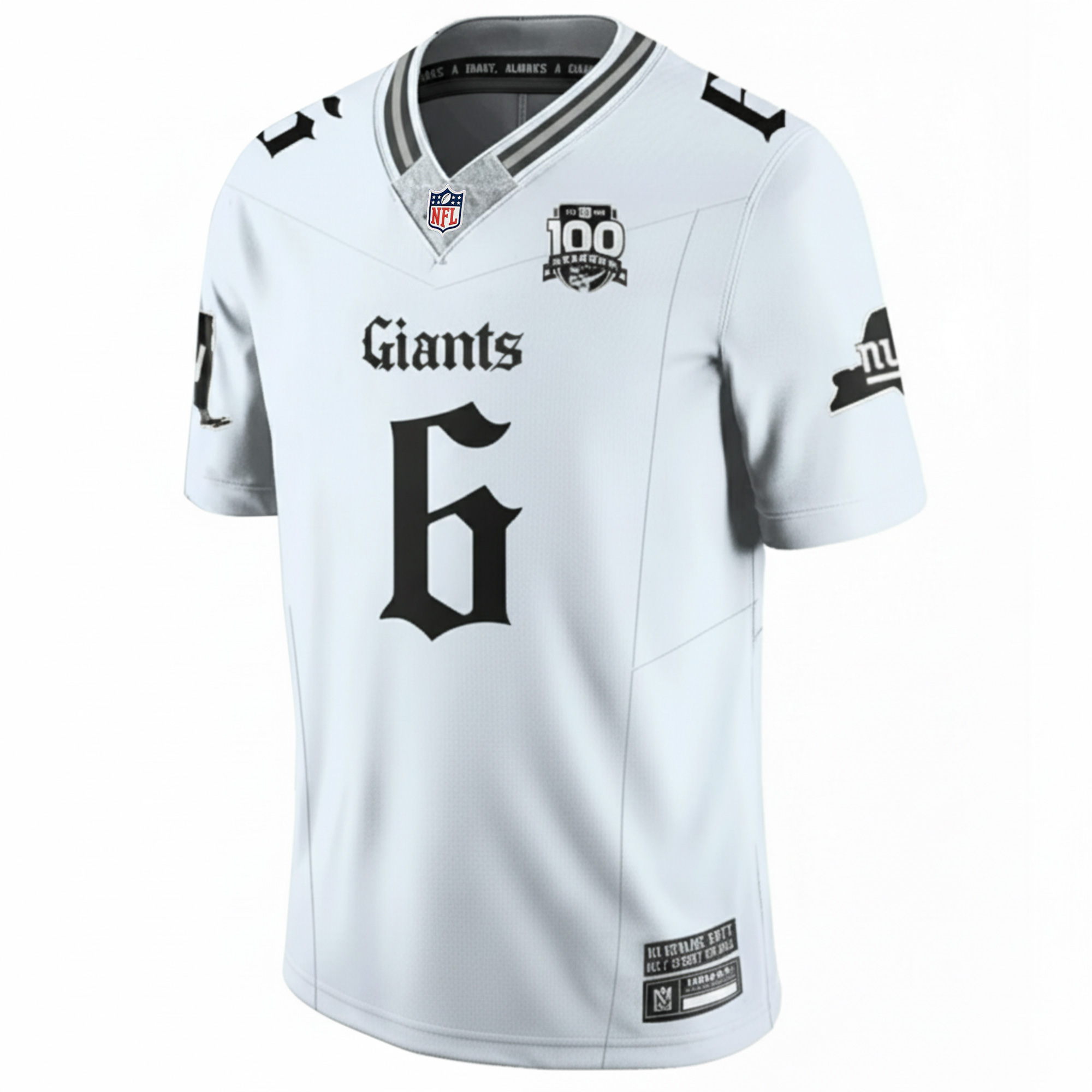 Jaxson Dart New York Giants White Gothic Theme Limited Jersey - All Stitched - Image 2