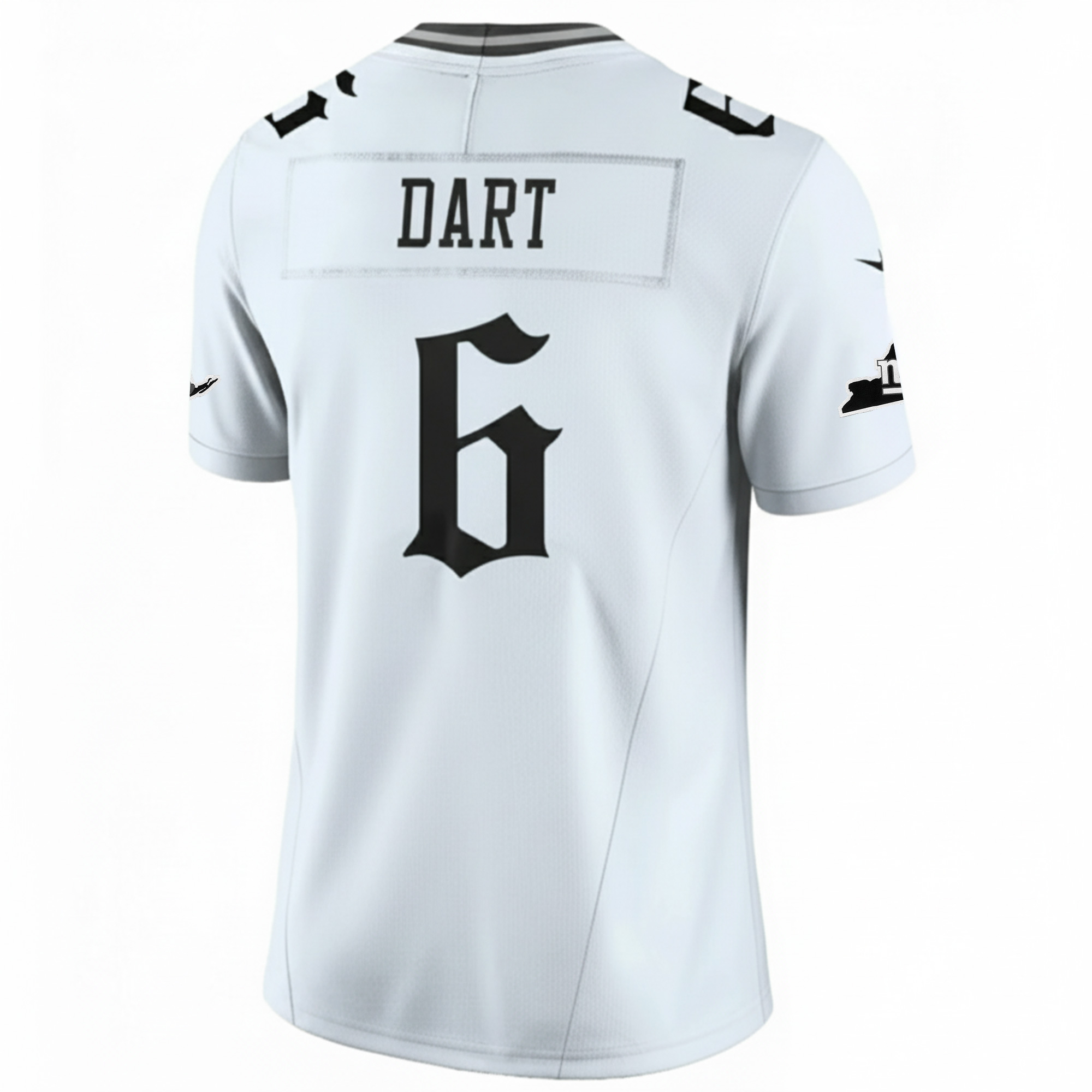 Jaxson Dart New York Giants White Gothic Theme Limited Jersey - All Stitched - Image 3