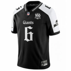 Alternative view of Jaxson Dart New York Giants Alternate Black Gothic Theme Limited Jersey - All Stitched