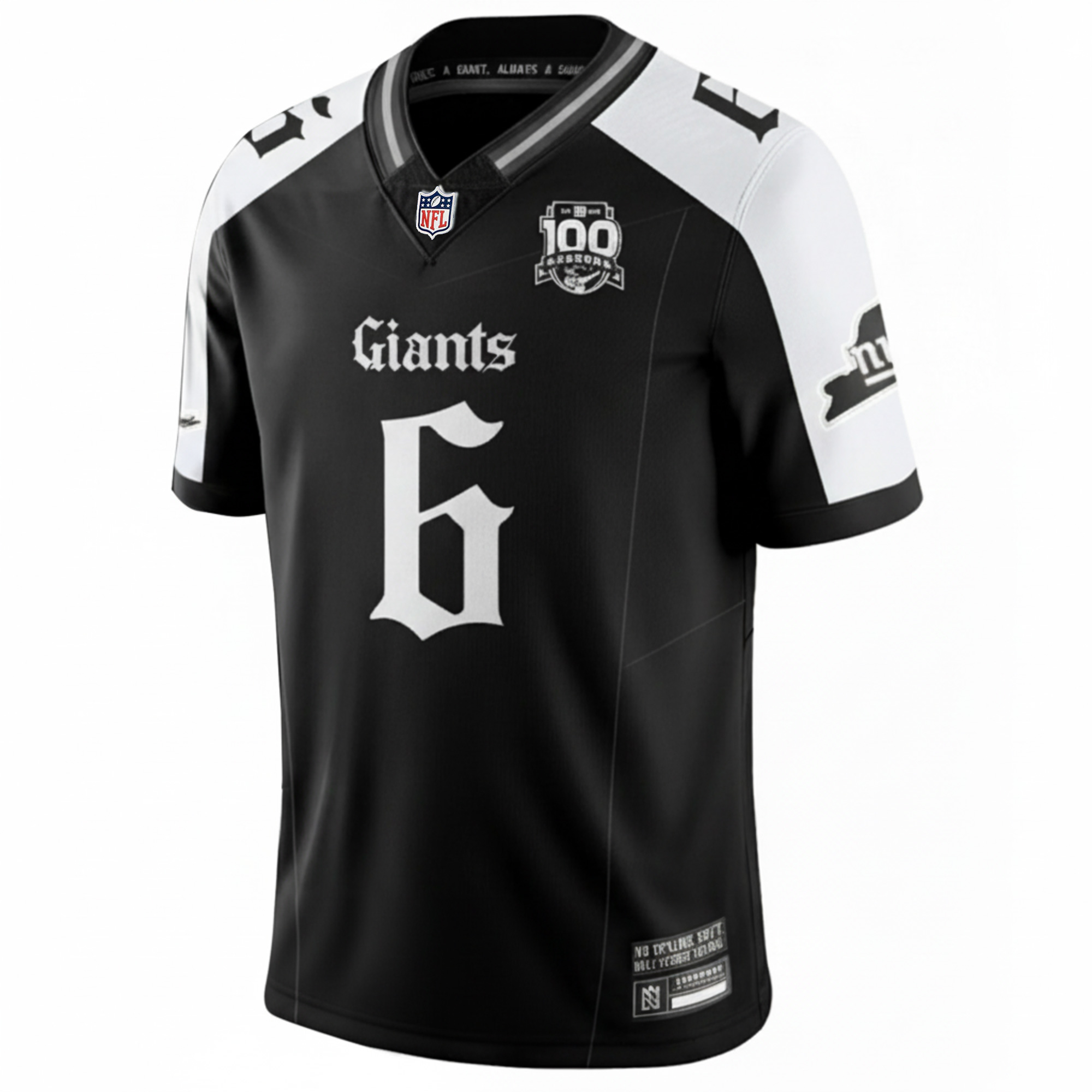 Jaxson Dart New York Giants Alternate Black Gothic Theme Limited Jersey - All Stitched - Image 2