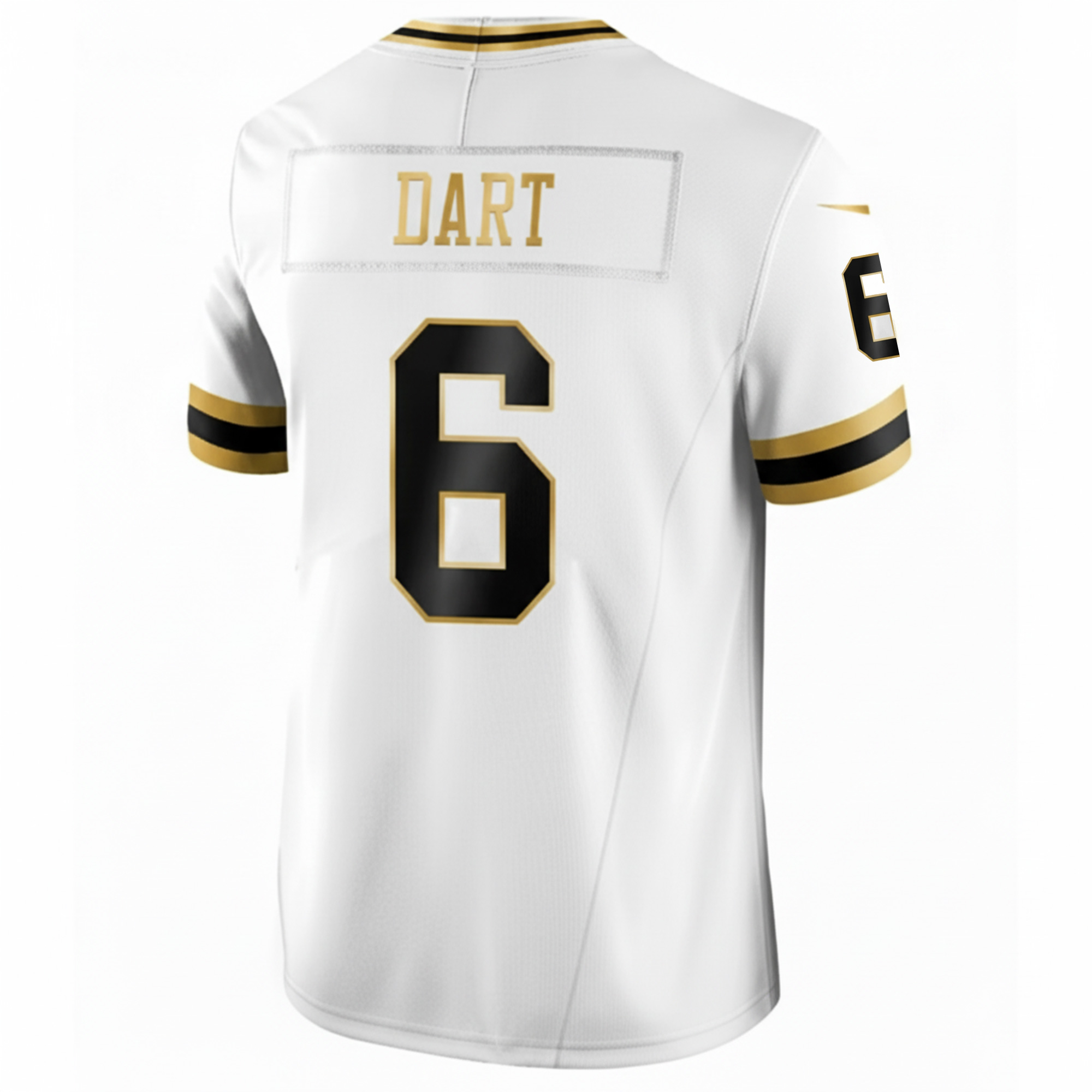 Jaxson Dart New York Giants 4x Champions White Gold 100th Season Anniversary Jersey - All Stitched - Image 3