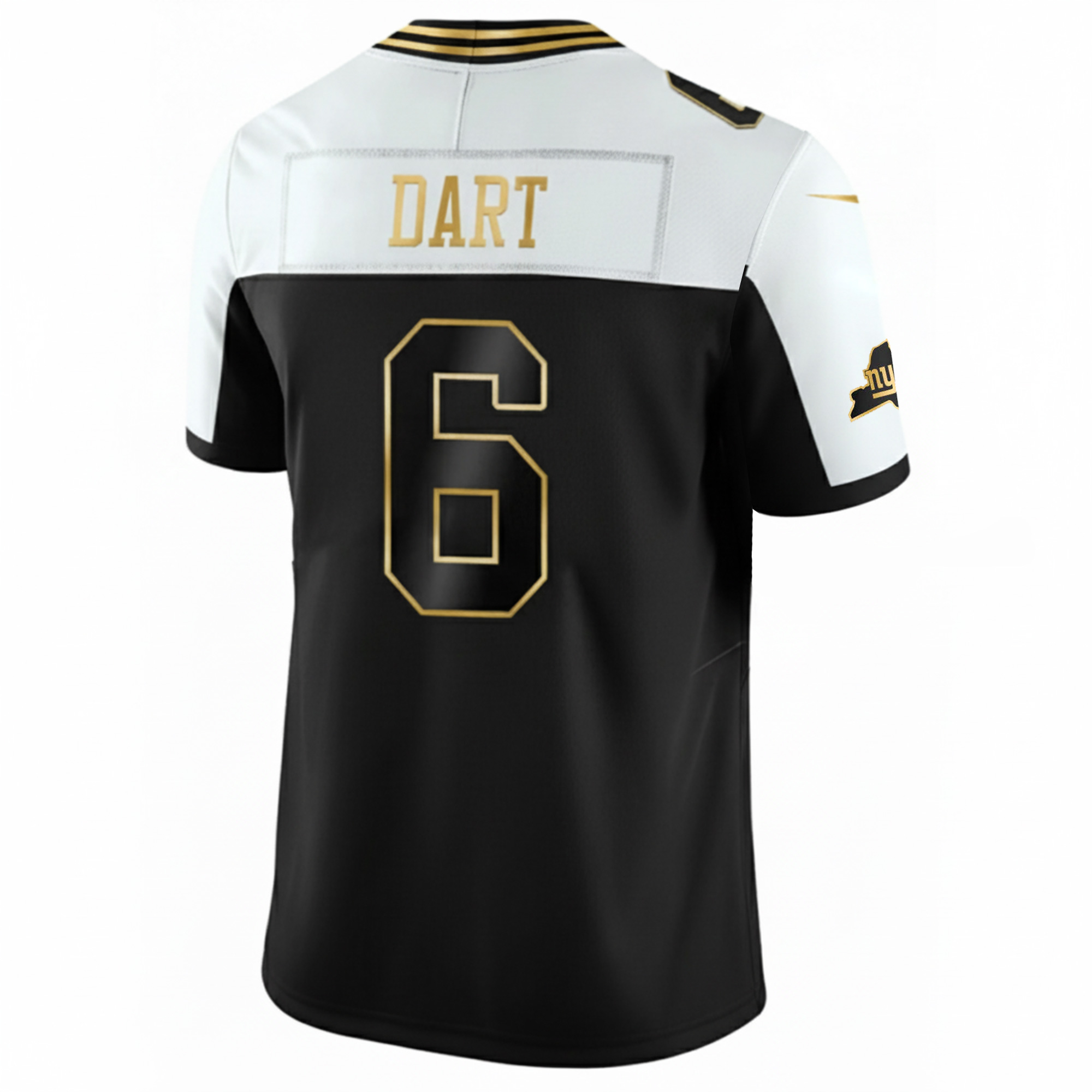 Jaxson Dart New York Giants 4x Champions Alternate Black Gold 100th Season Anniversary Jersey - All Stitched - Image 3