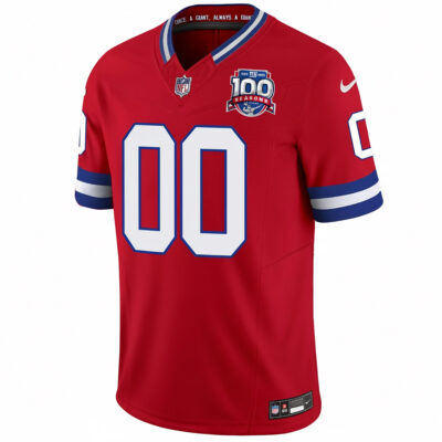 Alternative view of Custom New York Giants Red 100th Season Anniversary Jersey - All Stitched