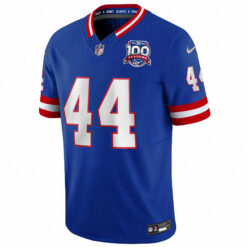 Alternative view of Cam Skattebo New York Giants Royal Blue 100th Season Anniversary Jersey - All Stitched