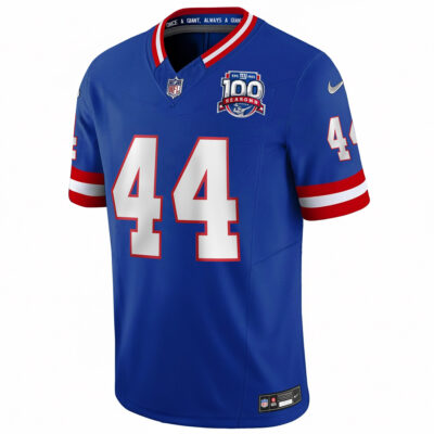 Alternative view of Cam Skattebo New York Giants Royal Blue 100th Season Anniversary Jersey - All Stitched
