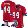 Cam Skattebo New York Giants Red 100th Season Anniversary Jersey - All Stitched