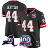 Cam Skattebo New York Giants Black 100th Season Anniversary Jersey - All Stitched