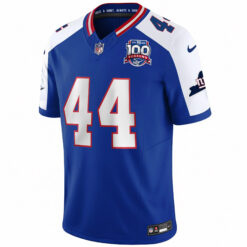 Alternative view of Cam Skattebo New York Giants Royal Blue Alternate 100th Season Anniversary Jersey - All Stitched