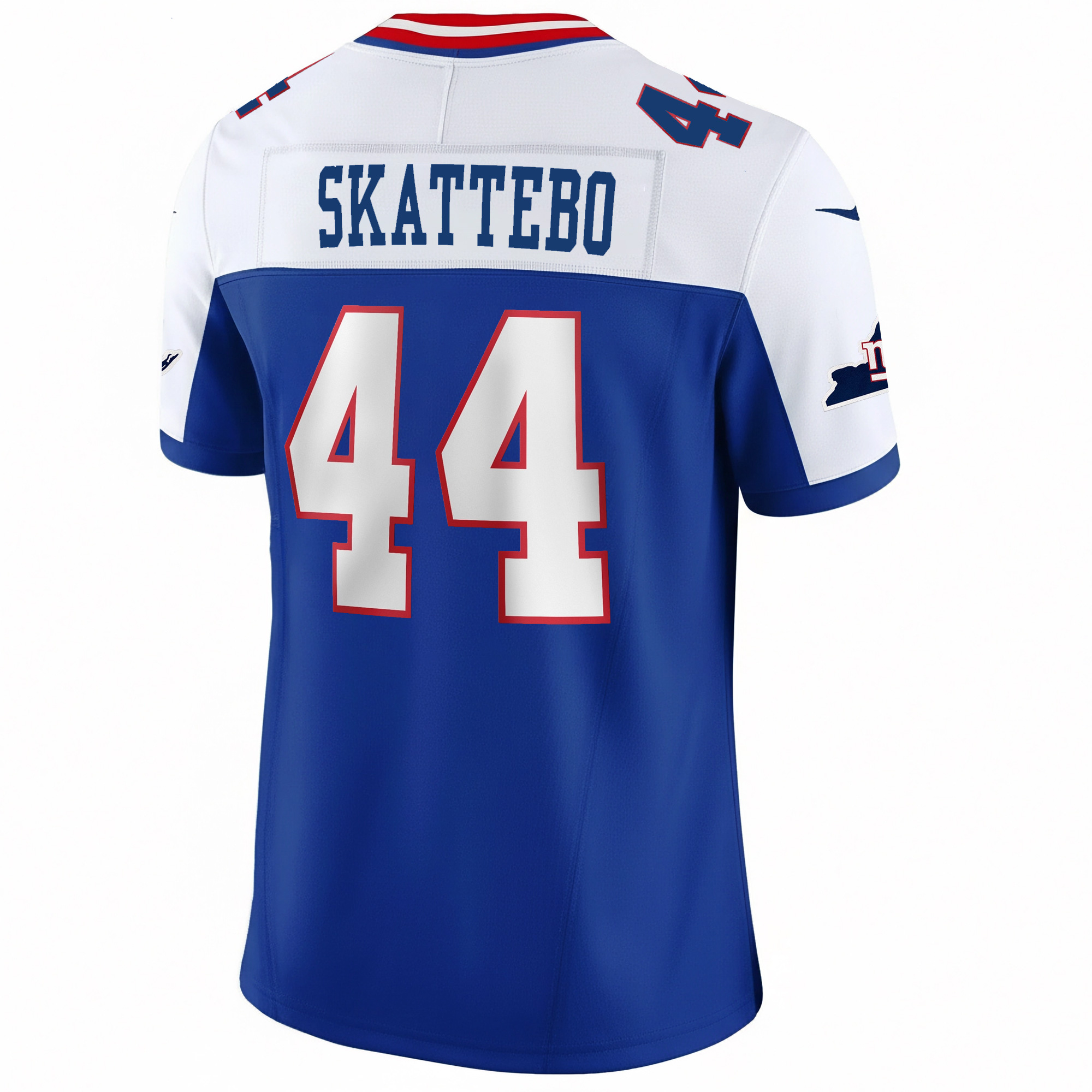 Cam Skattebo New York Giants Royal Blue Alternate 100th Season Anniversary Jersey - All Stitched - Image 3