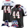 Cam Skattebo New York Giants Black Alternate 100th Season Anniversary Jersey - All Stitched