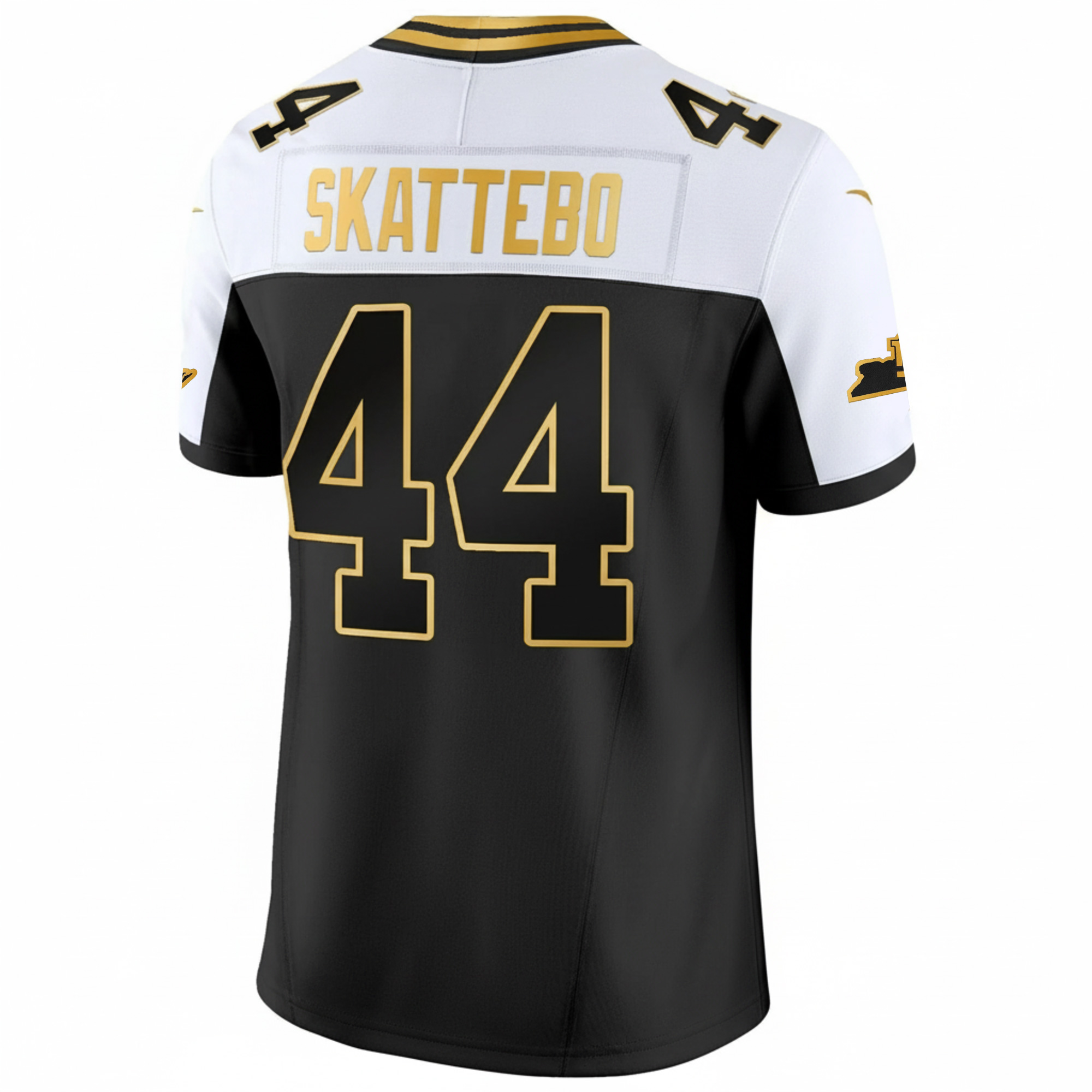 Cam Skattebo New York Giants Alternate Black Gold 100th Season Anniversary Jersey - All Stitched - Image 3