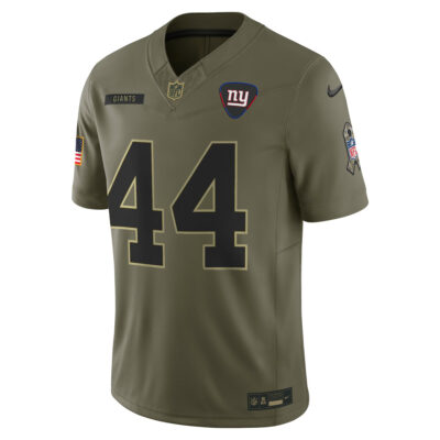 Alternative view of Cam Skattebo New York Giants 2025 Olive Salute To Service Limited Jersey - All Stitched